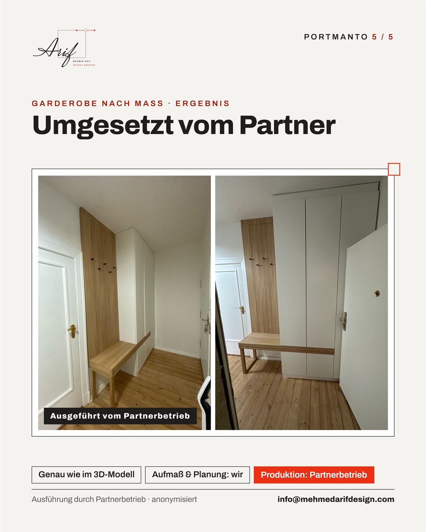 P-02 Portmanto · Custom hallway wardrobe — 6