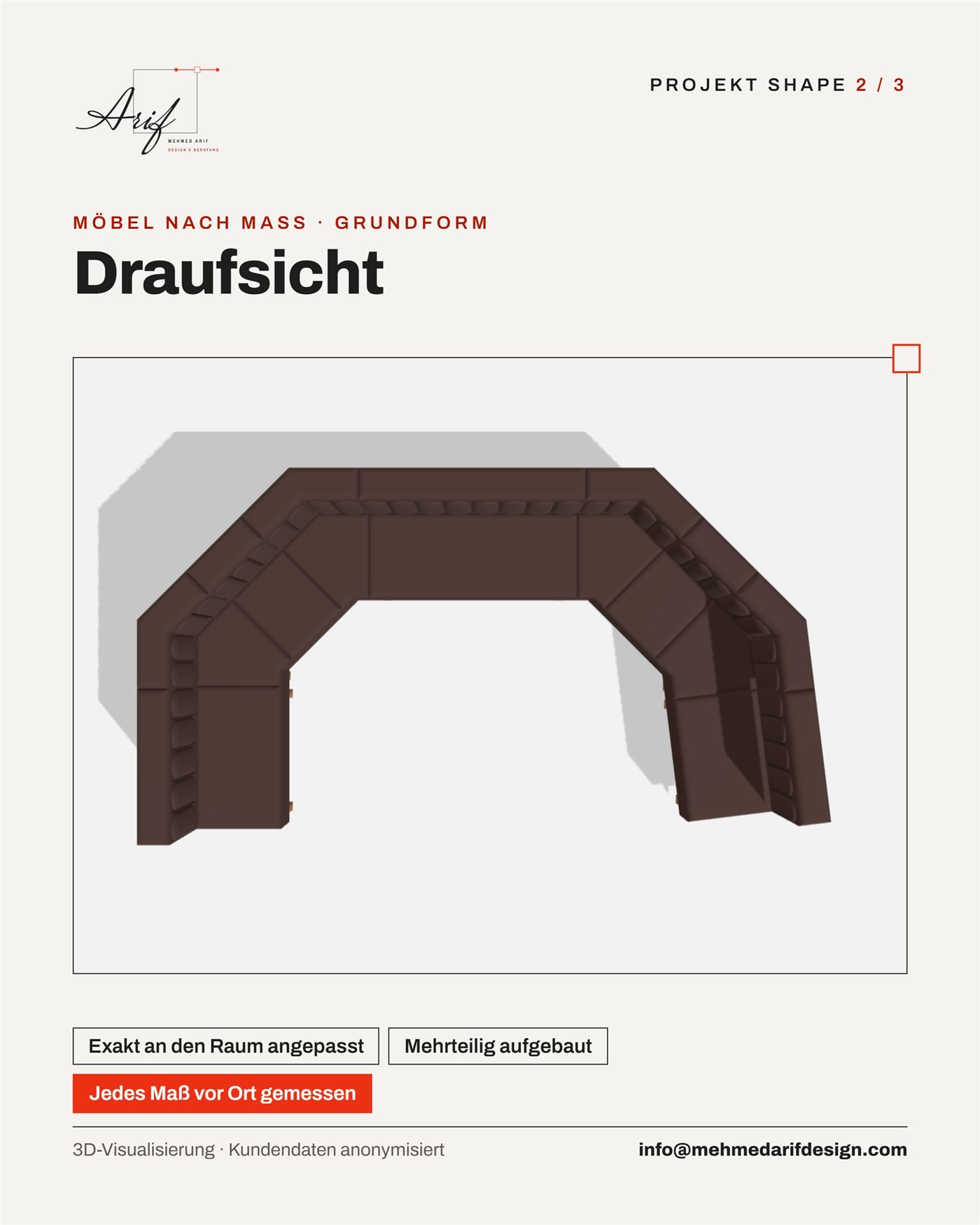 P-03 Shape · Custom bench seating — 3