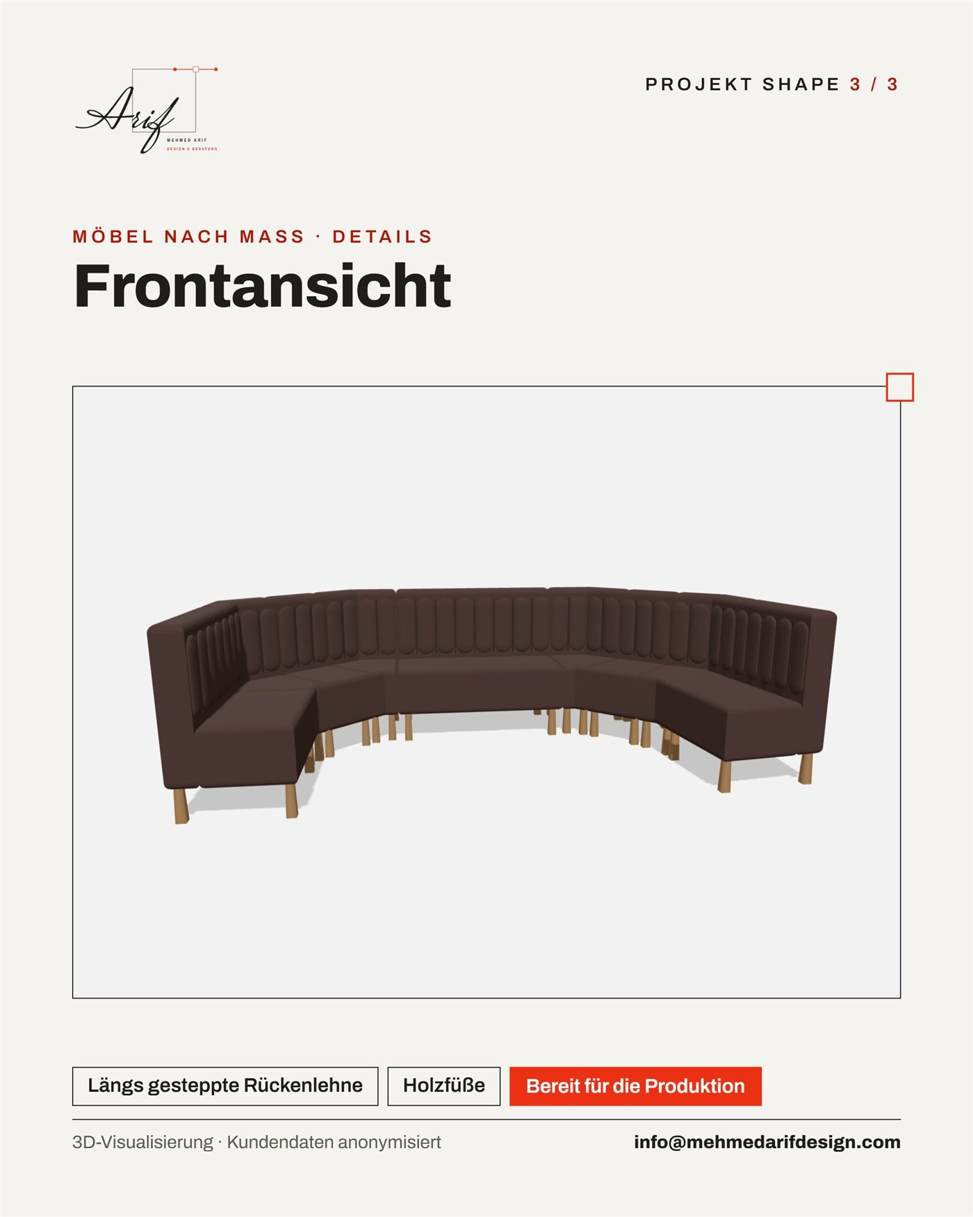 P-03 Shape · Custom bench seating — 4
